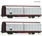 Roco 6600111 - H0 - 2-tlg. Set Schiebewandwagen, DB, Ep. IV